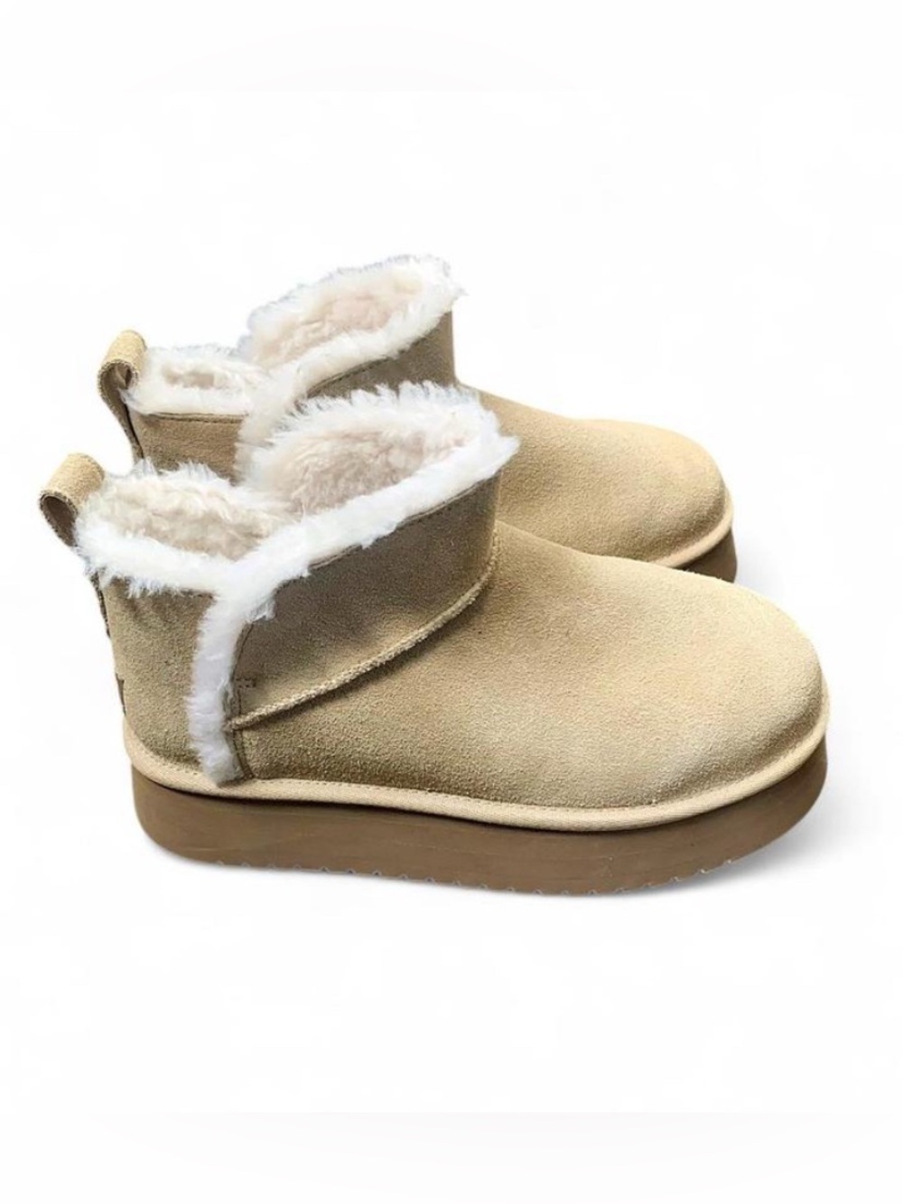 Koolaburra by UGG Koola Ultra Mini Platform Boots Sand Size 8 NWOT